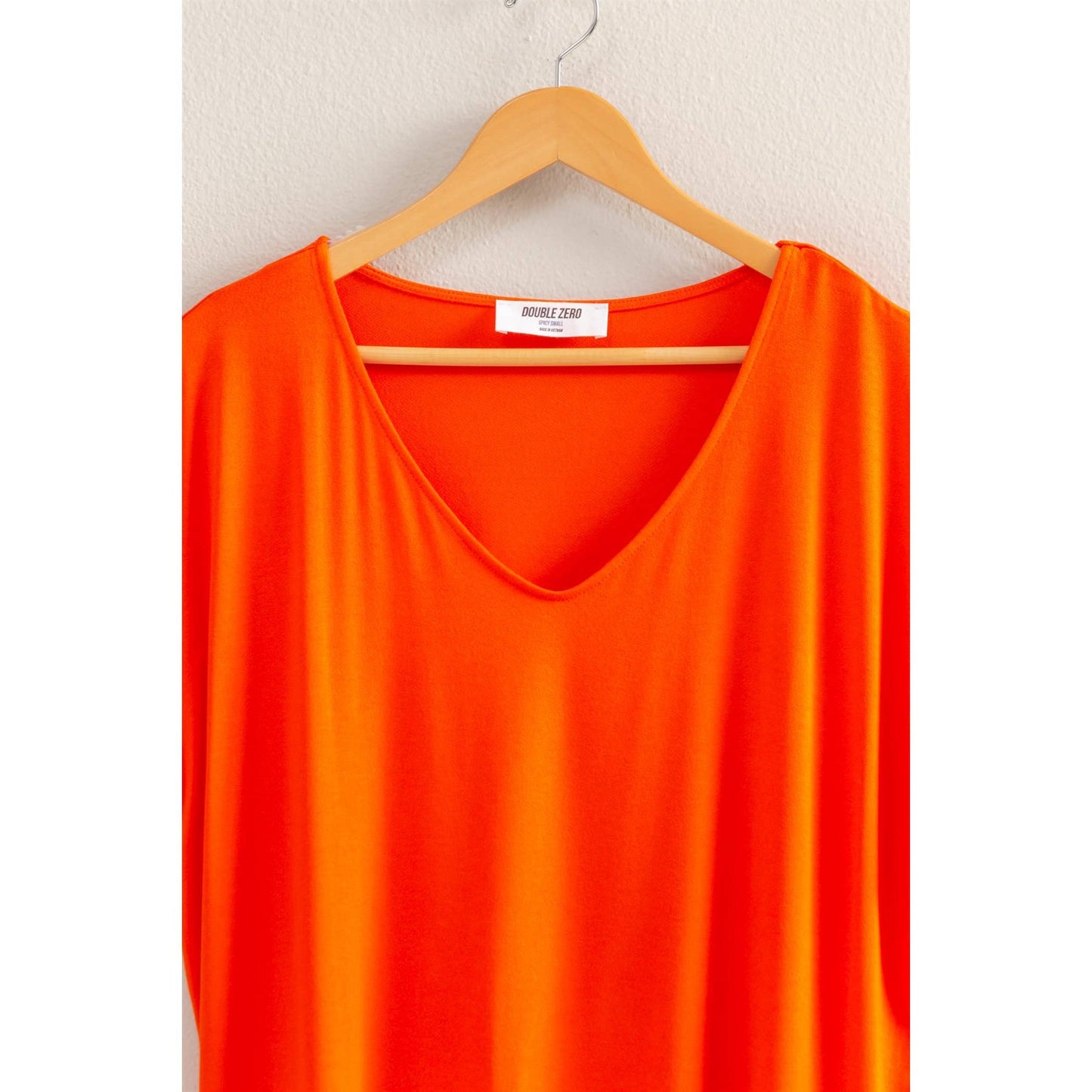V Neck Dolman Short Sleeve Top
