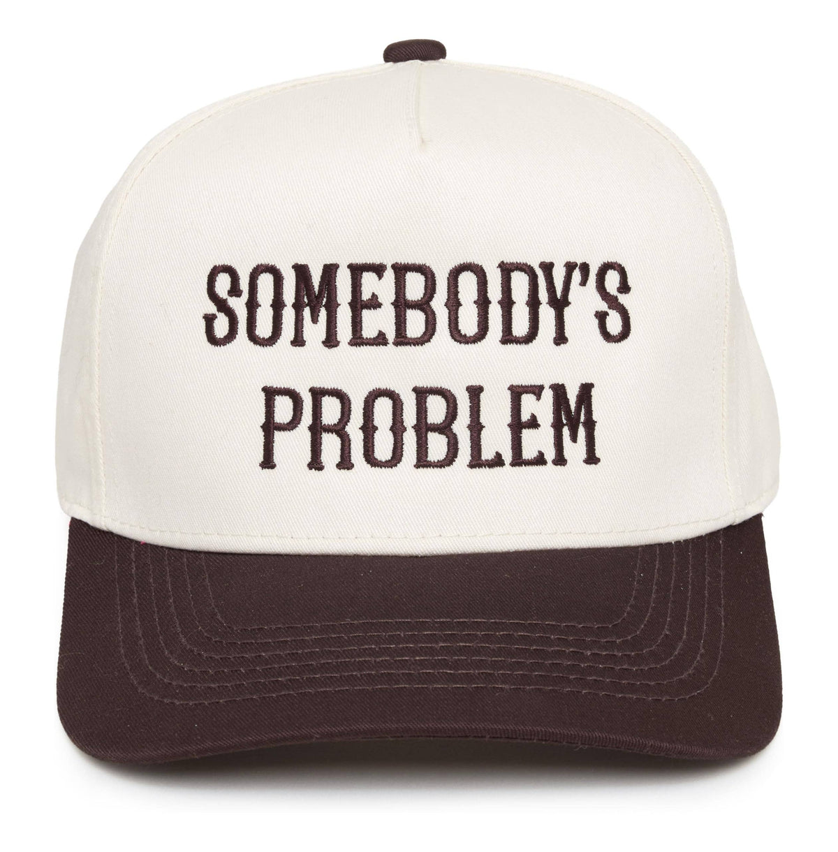 Retro Two Tone Cap - Somebody's Problem - Brown/Beige