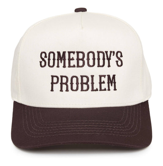 Retro Two Tone Cap - Somebody's Problem - Brown/Beige