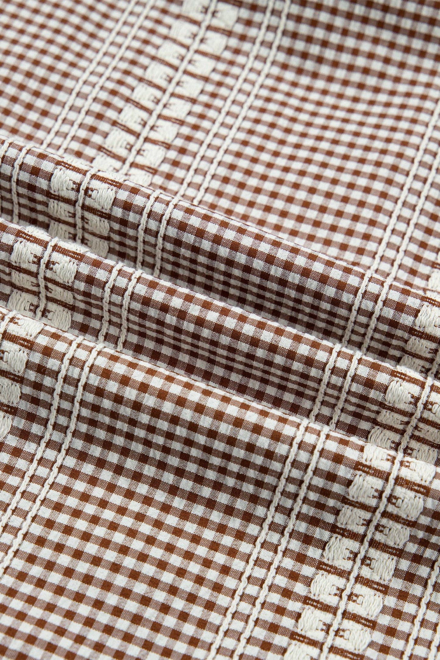 Western Pony Embroidered Gingham Blouse