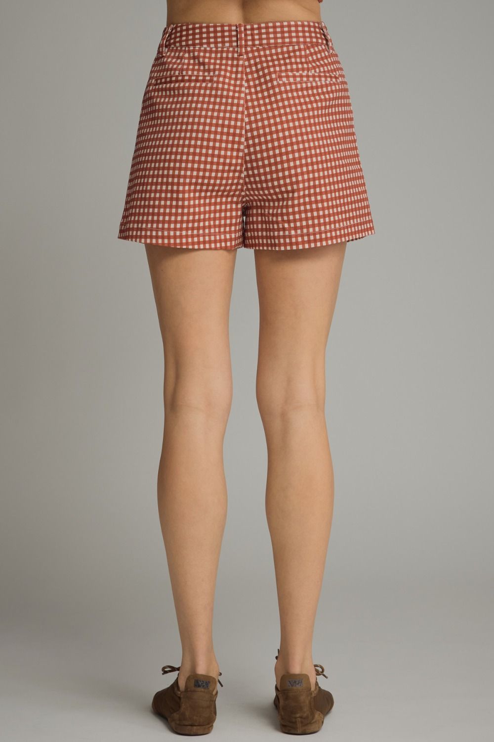 Rust Plaid Shorts