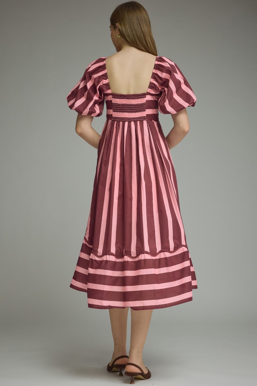 TWO TONE STRIPE MIDI