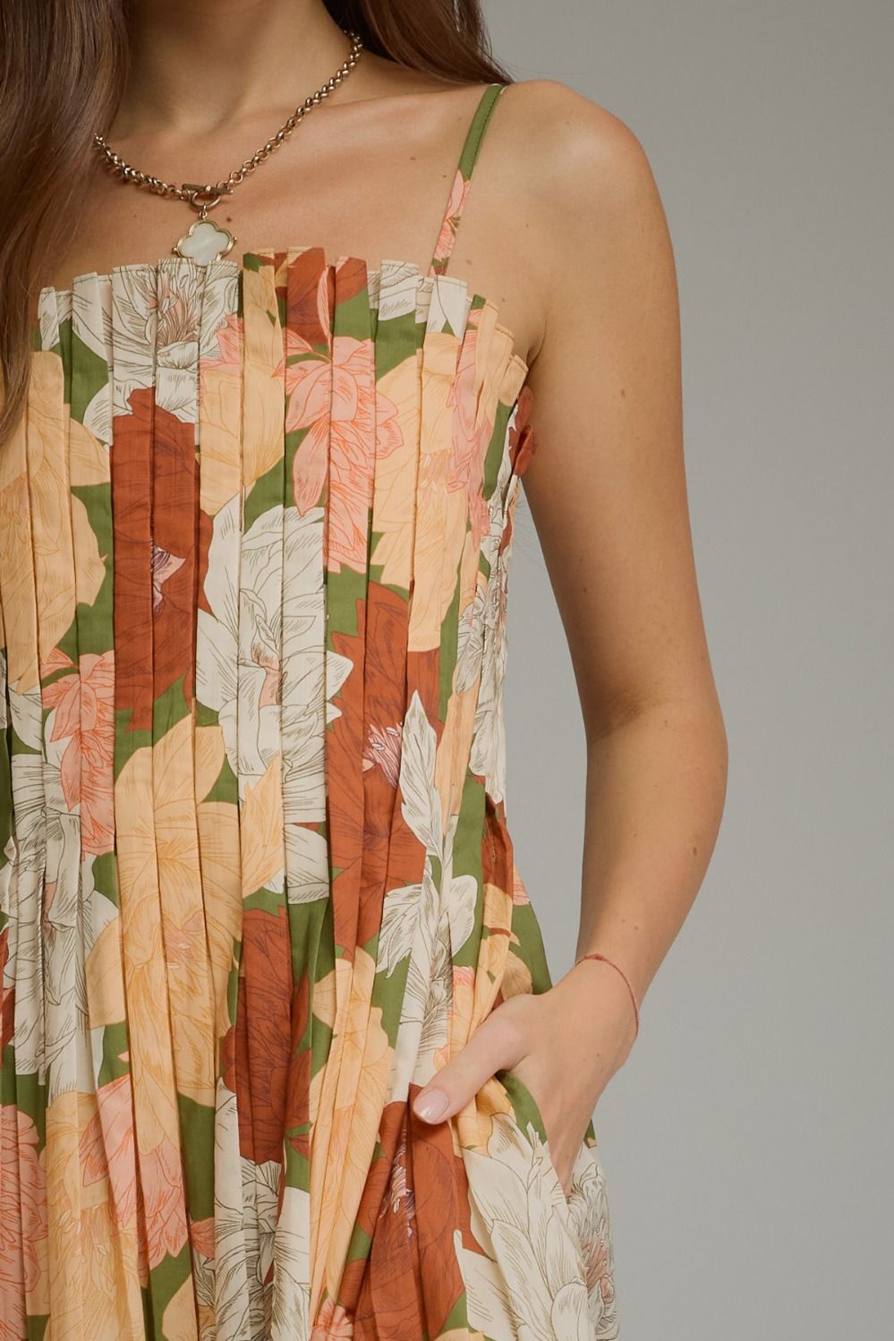 FLORAL SLEEVELESS MIDI