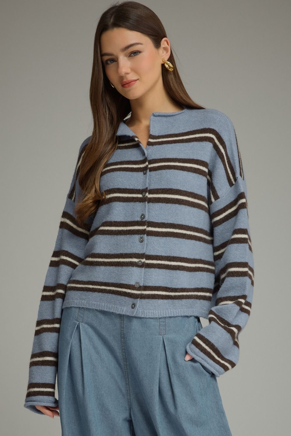 LONG SLEEVE STRIPED SWEATER
