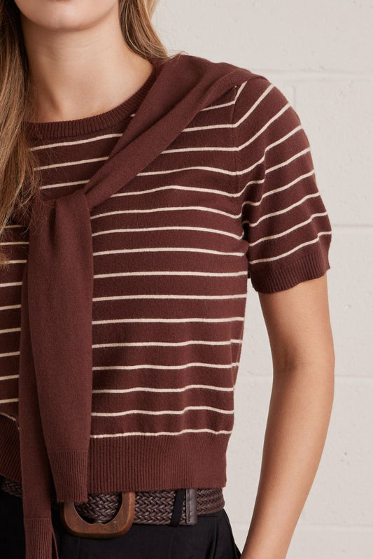 Sweater W/ Attached Scarf