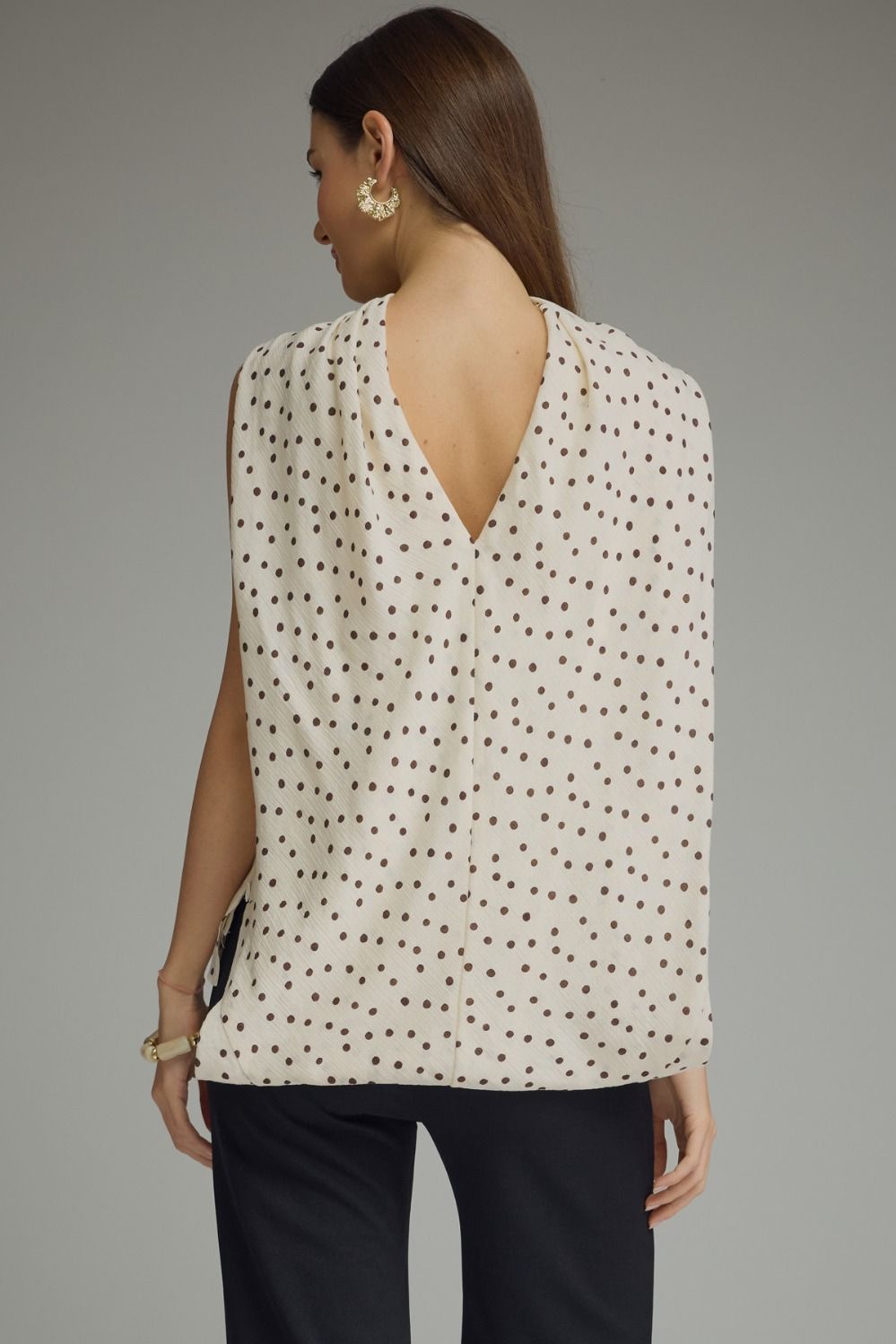 POLKA DOT HIGH NECK BLOUSE