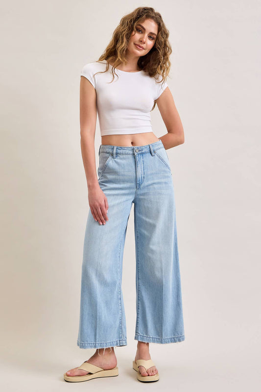 CROPPED WIDE LEG TROUSER